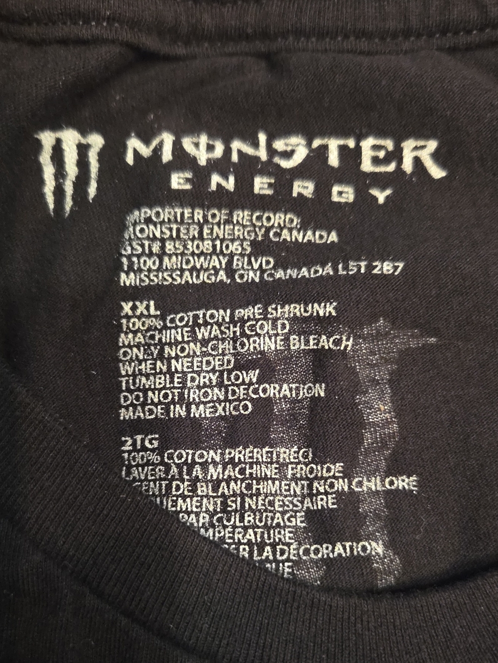 Monster Energy Drink Patriotic Distressed U.S.A Flag Tshirt Size XXL - Picture 5 of 6